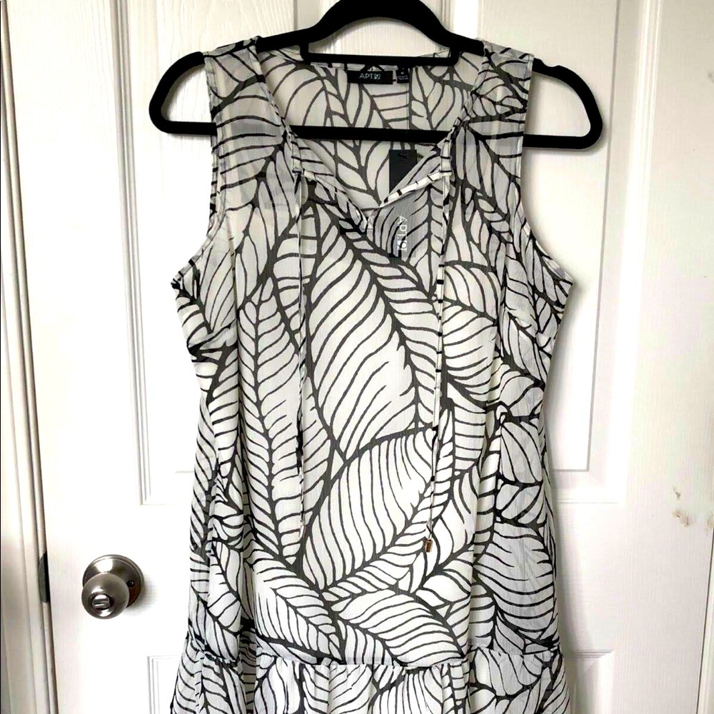 Apt. 9 Women's Sleeveless Chiffon Drop Waist Dress, Size L